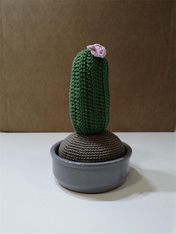 Amigurumi captus con flor - Imagen 1