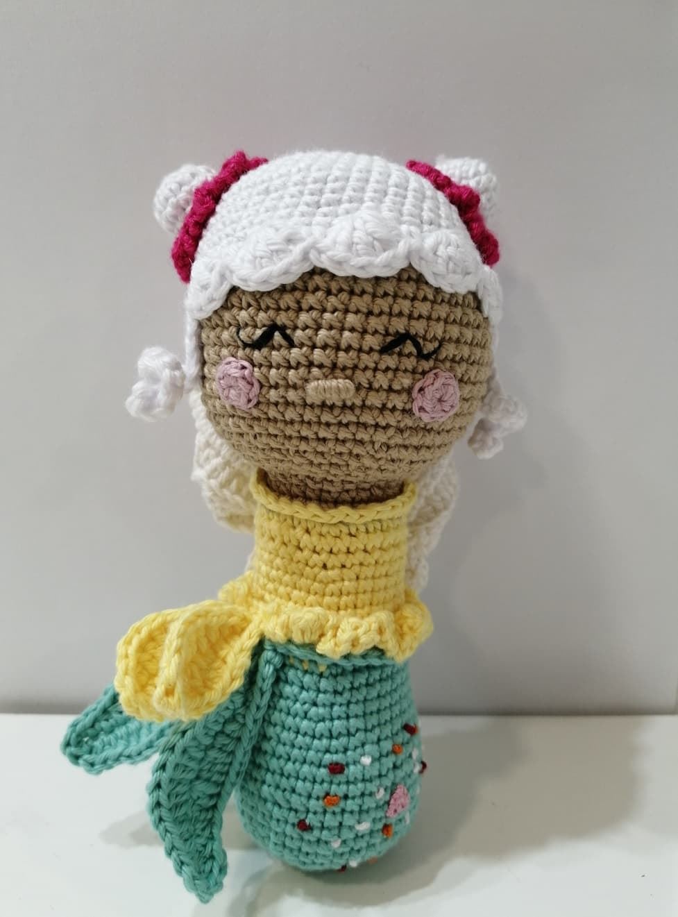 Amigurumi sonajero hada alada - Imagen 1