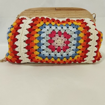 Bolso ganchillo con boquilla de madera - Imagen 1