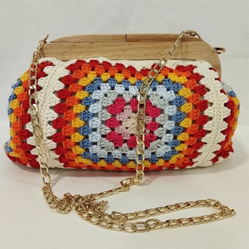 Bolso ganchillo con boquilla de madera - Imagen 2