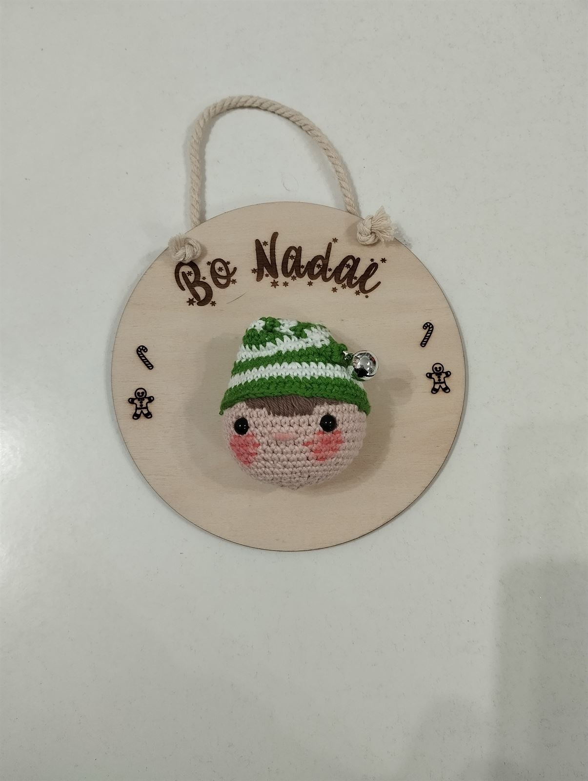 Cartel navideño "Elfo" para puerta - Imagen 1