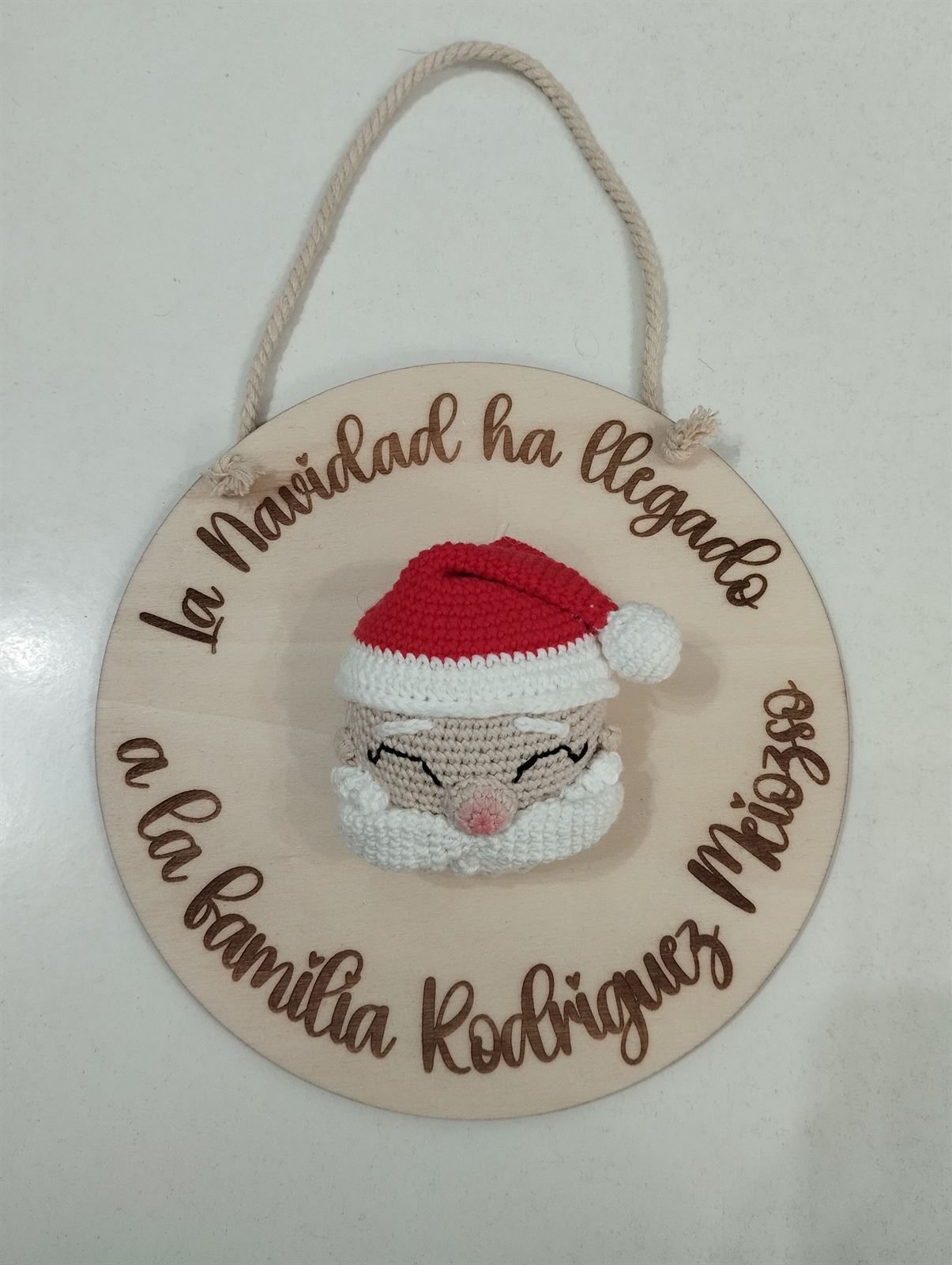 Cartel navideño "Papá Noel" para puerta - Imagen 1