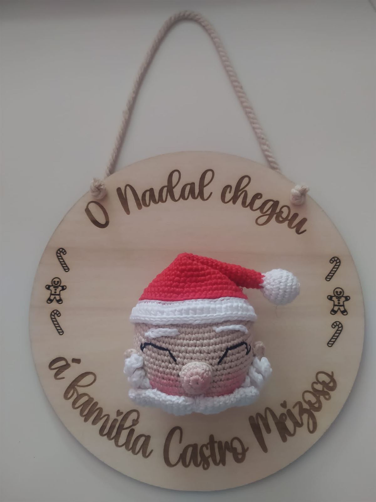 Cartel navideño "Papá Noel" para puerta - Imagen 2