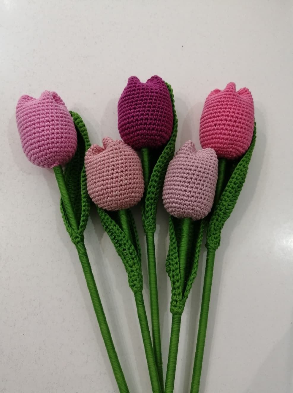 Tulipanes de crochet - Imagen 1